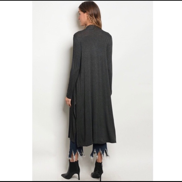 Grey Duster With Pockets - Picture 3 of 3